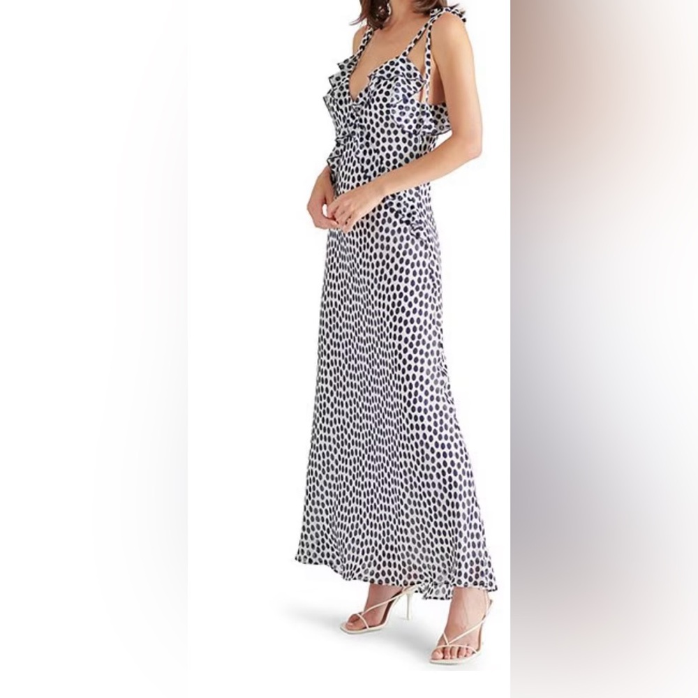 Steve Madden Black and White Spotted Maxi Dress